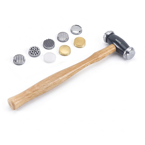 Marteau de texturage en acier double face de 10 pouces de qualité supérieure avec 10 faces interchangeables, 10 oz, pour créer des motifs accrocheurs - Product Image 1