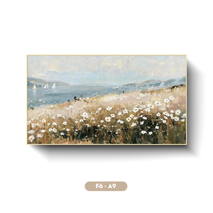 Custom Original Hand Painted Wildflower Field Oil Painting Modern F6-A9 Floral Canvas <b>Wall</b> Art <b>Large</b> Framed Home <b>Decor</b> - Product Image 1