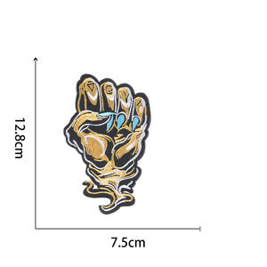 Wholesale Custom Embroidery Patches Iron On Guitar Music Badge 3D Embroidered Fabric Patch for Caps Hats Bags <b>Jackets</b> DIY OEM - Product Image 4