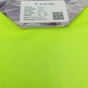 100% Polyester huỳnh quang phản chiếu Neon màu vàng lưới vải cho lót may mặc thoáng khí và vật liệu mềm - Product Image 6