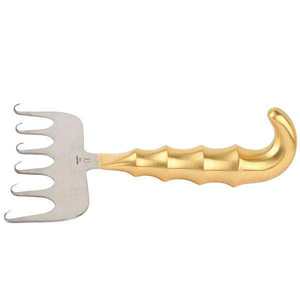 Retractor de Abdominoplastia Reutilizable Yancoskie Sharp Inline Prongs Skin Hook, Acero Inoxidable Chapado en Oro, 15cm (150mm) de Dentavex - Product Image 1
