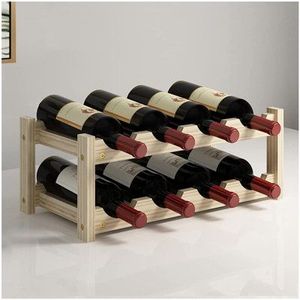 Porte-vin en bois, design moderne, pour table |   Artisanat Écologique Fait Main |   Cadeau de mariage pour le Ramadan |   Finition de qualité supérieure | - Product Image 1