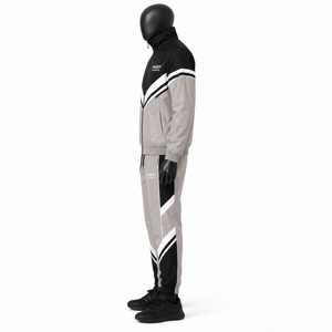 Ensemble de survêtement coupe-vent en nylon froissé personnalisé pour hommes, imperméable, style rétro, pour le jogging, streetwear et sportswear, vente en gros - Product Image 3