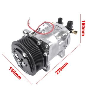 Compressore AC di Ricambio con Frizione per TM16 TM 16 8 Scanalature in Alluminio 103 56120 488 46120 Compressori d'Aria 12/24 Volt - Product Image 3