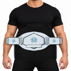 Cinturón de Campeonato Personalizado de Cuarzo Escarchado para Mujeres, para Lucha Libre, Boxeo y MMA, Placas Metálicas, Cuero PU, Logotipo Personalizado OEM - Product Image 1