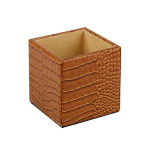 Porte-stylo en cuir PU gaufré personnalisé, organiseur de bureau pour cadeau d'affaires, usage professionnel et promotionnel - Product Image 1