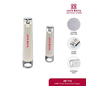 ชุดตัดเล็บ JAYA MATA JM714 2 in 1 สีนิเกิลมุก พร้อมอุปกรณ์ดูแลเล็บสแตนเลสขนาดใหญ่และเล็ก สำหรับใช้ในบ้านและการเดินทาง สหรัฐอเมริกา เอเชีย - Product Image 3