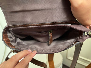 New Style Handcrafted Western Brown Leather Purse Handmade Floral Tooled Cowhide Satchel Bag Bohemian Women Luxury Crossbody Bag - Product Image 5