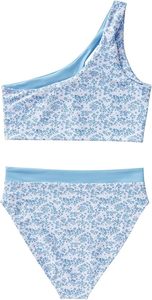 Traje de baño de dos piezas para mujer con corte alto, de un solo hombro y diseño recortado - Product Image 4