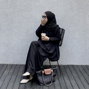 ชุดกางเกงคูลอตทรงโอเวอร์ไซส์แบบแขนปีกค้างคาวสำหรับผู้หญิง - Product Image 2