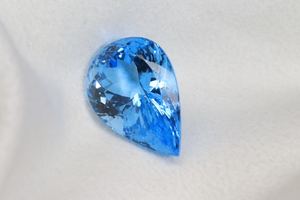 Topaze bleue suisse attrayante - Pierre précieuse facettée en forme de poire, 8x6mm, authentique, pour la création de bijoux - Product Image 2