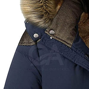 Manteau à capuche en fausse fourrure épaisse pour homme, fournisseur OEM de vestes d'hiver, parka d'hiver personnalisée pour homme avec capuche en fausse fourrure - Product Image 4