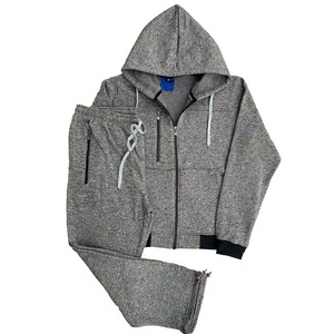 Ensemble de survêtement décontracté pour homme, automne-hiver, couleur unie, manches longues, pantalon, deux pièces, polyester/coton, polaire, séchage rapide - Product Image 6