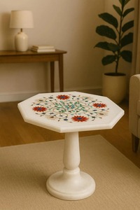 Premium Polished Love Style Marble <b>Table</b> Top Custom Size Waterproof Breathable Floral Luxury Bedding Collection - Product Image 2