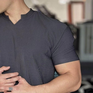 เสื้อยืดผู้ชายเสื้อยืดผ้าฝ้าย100% ออกแบบโลโก้ได้ตามต้องการเสื้อยืดผู้ชายทรงพอดีตัวสบายๆเป็นมิตรกับสิ่งแวดล้อม - Product Image 4