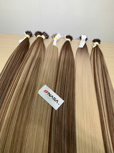 High Quality Natural Straight <b>Micro</b> Ring <b>Extension</b> Factory Price Balayage Hair Full Length 40cm to 80cm Super Double Drawn - Product Image 5