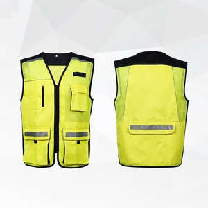 Chaleco de Seguridad Premium para Hombre, Chaleco Reflectante de Alta Visibilidad Personalizado, Ropa de Trabajo Ligera de Malla, Chaleco de Construcción para Exteriores con Cremallera - Product Image 2