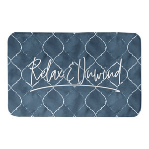 Tapis de bain relaxant et antidérapant, motif marbre bleu, absorbant et lavable en machine – Vente en gros - Product Image 2