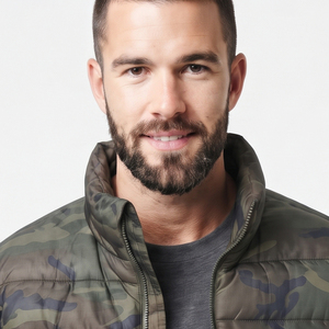 Veste matelassée légère et chaude pour homme, vêtements d'extérieur camouflage, doudoune rembourrée pour homme - Product Image 3