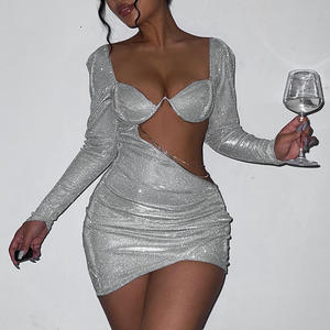 Club Outfits for Women Sexy Winter Fashion Hollow Sleeveless Solid Slim Straight Casual Dresses Best Quality Design - Product Image 4
