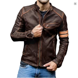 Nouvelle Arrivée Veste en Cuir Coupe-Vent Homme Femme Styles Personnalisés Charlotte Brûlée Plusieurs Couleurs Veste en Cuir 2026 - Product Image 4
