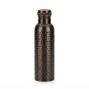 Botella de Agua de Cobre Hecha a Mano con Diseño Martillado, Botella Metálica Reutilizable a Prueba de Fugas para Viajes, Yoga, Hogar, Oficina, Regalo - Product Image 1