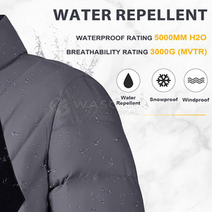 Casual <b>Men</b> Puffer Jacket Soft Comfortable Warm Winter <b>Coat</b> Zipper Closure Everyday Wear - Product Image 4