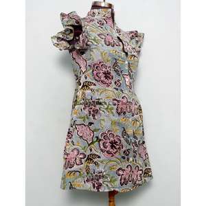 Camisetas sin mangas con estampado floral 100% algodón para mujer, manga corta, cuello redondo con botones, tela suave y transpirable, estilo dulce - Product Image 4