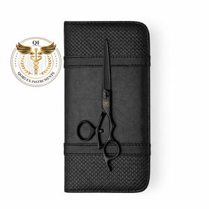 Ciseaux de coiffure professionnels noirs de qualité supérieure en acier inoxydable pour salon de coiffure avec étui de rangement - Product Image 4