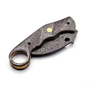 Premium Damascus Steel Pocket Folding Knife Handmade Pattern Steel Outdoor <b>Camping</b> Hiking Fishing Travel Utility <b>Tool</b> - Product Image 3