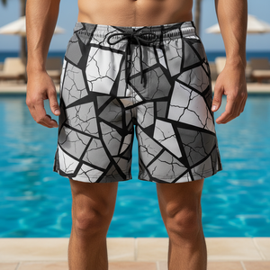 Fabricante de Shorts de Baño Personalizados OEM, Shorts de Playa de Marca Privada, Secado Rápido, Ligeros, Shorts de Baño de Verano - Product Image 4