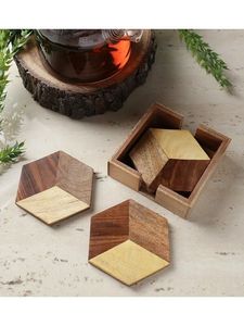 100% natural handmade wooden <b>coaster</b> and <b>marble</b> <b>coaster</b> Hot Selling <b>Coaster</b> / Tea & Coffee Cheap Price Made In India - Product Image 5