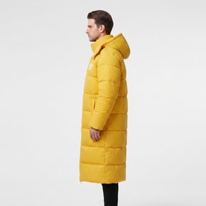 Veste d'hiver longue matelassée pour homme, personnalisée, épaisse, à capuche, entièrement zippée, col montant, chaude, coupe-vent, pour l'extérieur et usage décontracté - Product Image 4