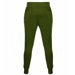 Conjunto Deportivo de Algodón Verde Oliva para Hombre, Cuello Redondo, Manga Larga, Color Sólido, Ropa Casual de Otoño, Pantalones Largos con Cordón Ajustable - Product Image 3