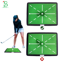 Tapis de Pratique de Golf Portable en Velours Vert Durable pour Intérieur et Extérieur, Idéal pour la Simulation de Train de Golf dans la Cour ou la Garage, Accessoire de Golf pour le Battement et le Putting