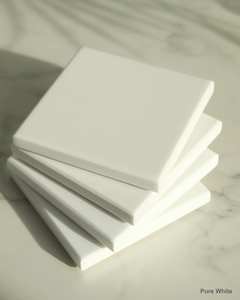 Sous-verres carrés de luxe faits à la main, effet marbre, aspect pierre grise, sous-verres pour boissons, décoration d'intérieur - Product Image 1