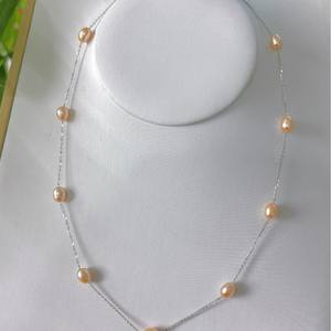 Collier de perles d'eau douce naturelles haut de gamme de 5-4 mm, tissé à cinq couches avec un élégant argent S925, brillant et tendance - Product Image 3