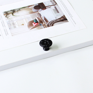 Bulk Order Classic Decorative Zinc Alloy Cabinetry Handles Matte <b>Black</b> <b>Knob</b> for Kitchen Furniture Bedroom Bathroom - Product Image 4