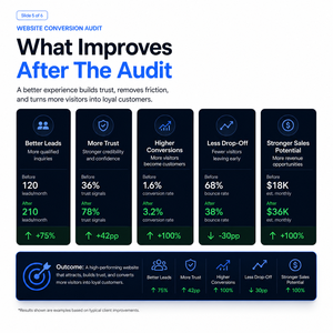 Auditoría de Conversión de Sitios Web para Empresas: Mejora de Leads, Ventas, Confianza, UX, Preparación para IA y Rendimiento de Crecimiento en Línea - Product Image 6