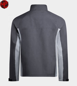 Chaqueta Softshell Cortavientos para Hombre, con Bloques de Color, Cuello Alto, Cierre de Cremallera, Ropa Deportiva para Exteriores, Chaqueta Impermeable para Otoño - Product Image 6