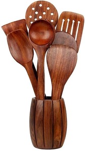 Cubiertos de Madera Ecológicos, Juego de Utensilios de Bambú Reutilizables, Vajilla Hecha a Mano para Cocina y Comedor, Cubiertos Portátiles y Sostenibles - Product Image 4