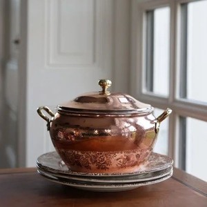 Casserole en cuivre avec couvercle, grande capacité, pour cuisine, restaurant, maison, hôtel, restauration - Product Image 3