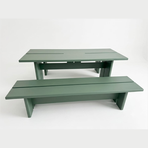 Conjunto de Muebles de Madera Maciza para Jardín, con Dos Sillas y una Mesa, Resistentes al Agua, Duraderos y Ecológicos, para Hoteles, Parques y Escuelas - Product Image 3