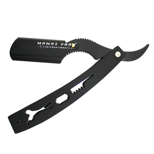 Customized Sleek Black Coated Barber <b>Razor</b> Stylish Handle <b>Straight</b> <b>Razor</b> with <b>Razor</b> Sharp Stainless Steel Blade Comfortable - Product Image 1