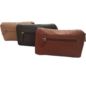 High Quality Fashionable Unisex <b>Large</b> Travel Genuine Leather Cosmetic Bag Geometric Pattern Zipper Closure <b>Pillow</b> Shape-Keven - Product Image 6