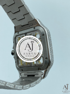 AARVA JEWELS นาฬิกาข้อมือแฟชั่นหรูหรา รุ่น Miyota หน้าปัดเพชรทรงสี่เหลี่ยม ตัวเรือนสแตนเลสสตีล สายขนาด 20 มม. ขนาด 38 มม. สำหรับทั้งชายและหญิง - Product Image 2