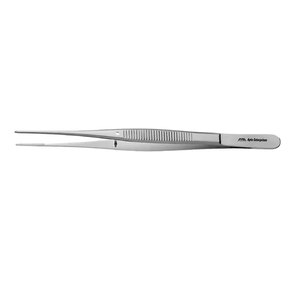 Instrumento Quirúrgico de Precisión para Manipulación de Tejidos Finos y Agarre Seguro, Acero Inoxidable, 12 cm, Delicado, 1X2 Dientes Rectos - Product Image 1