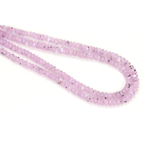 Cuentas de Piedra Lunar Arcoíris Lavanda en Forma de Rondelle: Joyería Artesanal de Calidad - Product Image 3