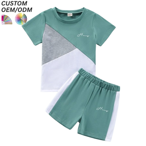 Conjunto de Ropa de Moda para Niños de 2 Piezas, 100% Algodón, Estampado Animal, de Alta Calidad, Camiseta y Pantalones Cortos, Soporte OEM ODM, Venta al Por Mayor, Personalizable - Product Image 6