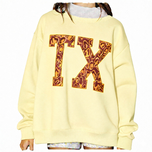 Sweat-shirt surdimensionné à col montant et manches longues pour femme, personnalisable sur le devant, en molleton de coton épais et écologique, de haute qualité - Product Image 4